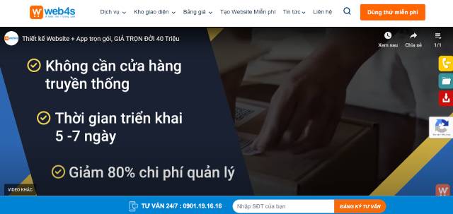 Công ty thiết kế website uy tín tại Hà Nội Web4s