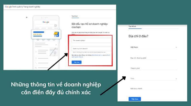 Bước 1: Đăng ký Hồ sơ doanh nghiệp trên Google của bạn