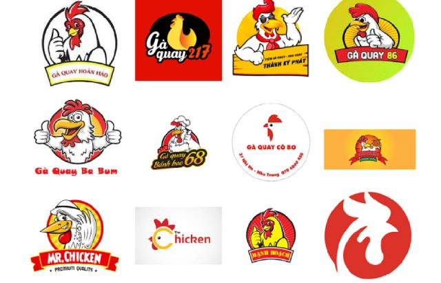 Mẫu logo con gà cho quán ăn, nhà hàng