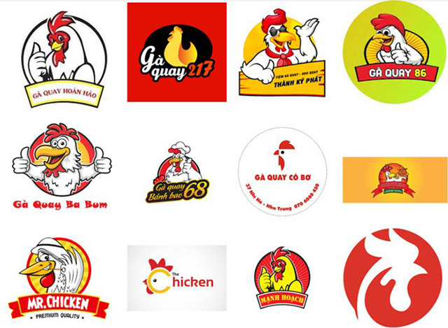 Mẫu logo nhà hàng chuyên về gà