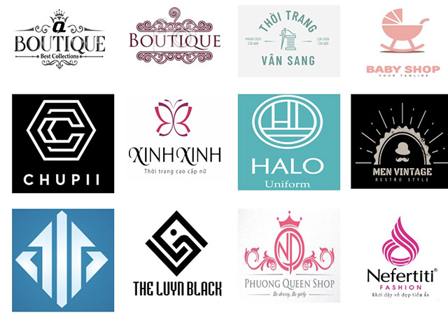 Mẫu logo shop thời trang dạng biểu tượng
