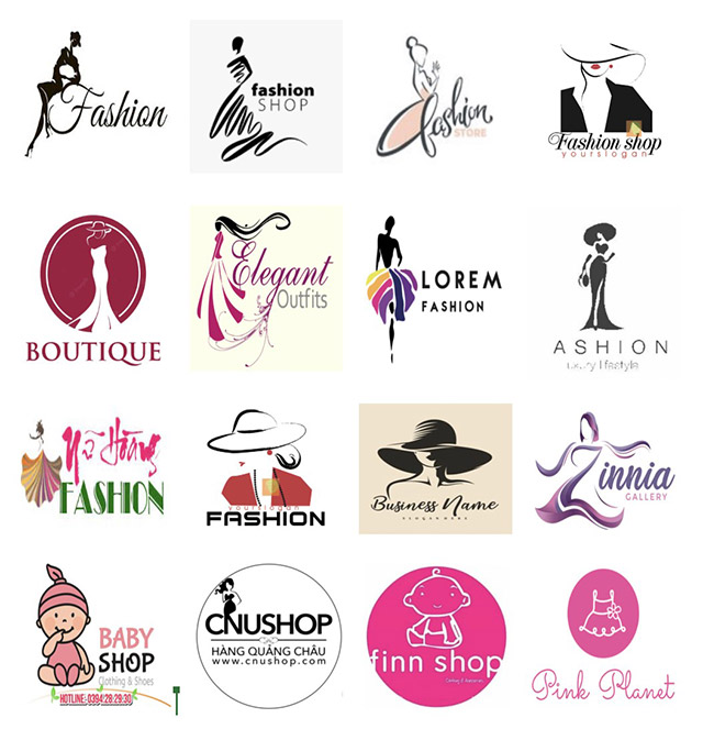 Mẫu logo shop thời trang dạng lấy cảm hứng từ con người