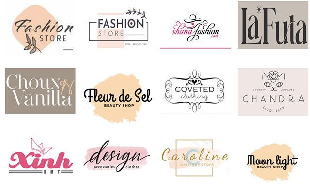 Mẫu logo shop thời trang lấy cảm hứng từ màu mực
