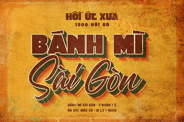 Mẫu logo tiệm bánh mì Sài Gòn Xưa