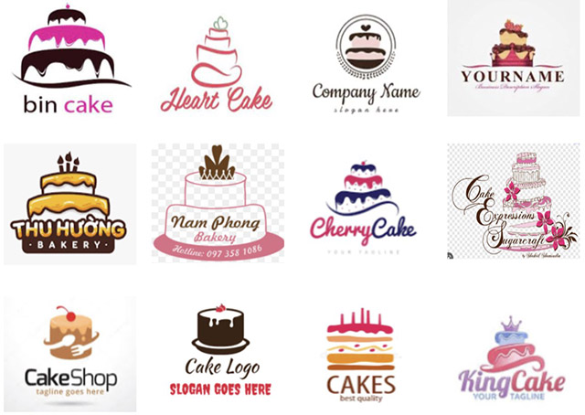 30+ mẫu logo tiệm bánh ngọt, bánh kem và bánh mì