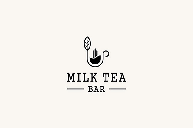 Mẫu logo trà sữa cafe