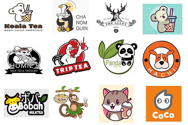 Mẫu logo trà sữa cute, dễ thương