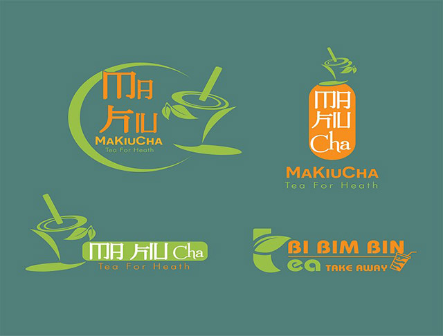 Mẫu logo trà sữa sang trọng