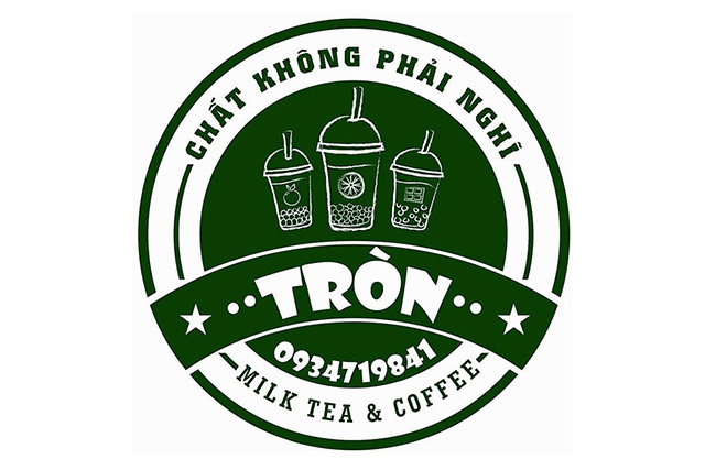 Mẫu logo trà sữa tròn