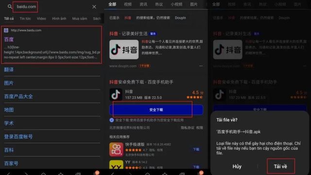 Tải Douyin APK trên Baidu