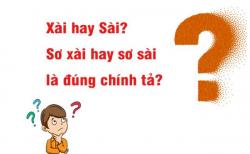 Xài hay Sài? Sơ xài hay sơ sài là từ đúng chính tả?