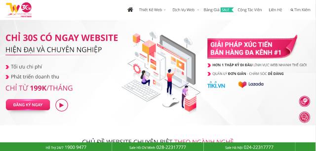 Công ty thiết kế website uy tín tại Hà Nội Web30s