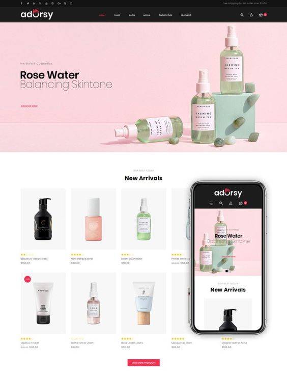 Một số mẫu thiết kế website bán mỹ phẩm đẹp cho bạn tham khảo