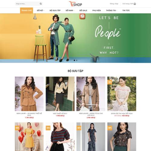 Website bán quần áo nên tập trung làm nổi bật hình ảnh sản phẩm