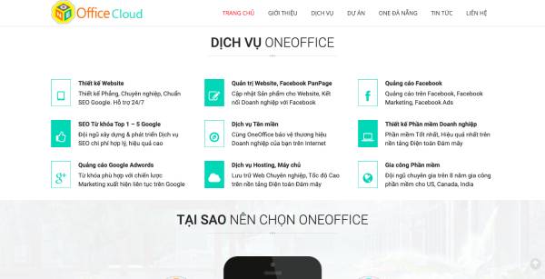 OneOffice hoạt động trong lĩnh vực công nghệ thông tin, thiết kế website